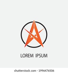 A Letter Logo Template vector icon illustration design