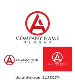 A Letter Logo Template vector icon illustration design