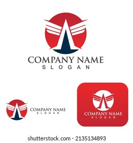 A Letter Logo Template vector icon illustration design