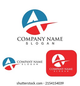 A Letter Logo Template vector icon illustration design