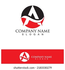 A Letter Logo Template vector icon illustration design