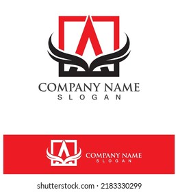 A Letter Logo Template vector icon illustration design