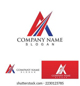 A Letter Logo Template vector icon illustration design