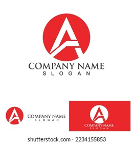 A Letter Logo Template vector icon illustration design