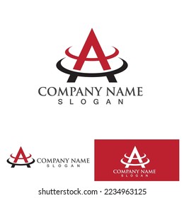 A Letter Logo Template vector icon illustration design