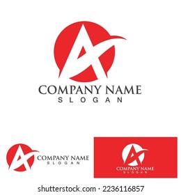 A Letter Logo Template vector icon illustration design
