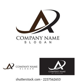 A Letter Logo Template vector icon illustration design