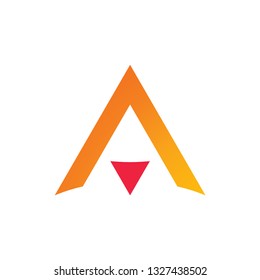 Letter A logo template vector initial icon design
