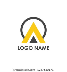 letter a logo template,triangle