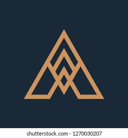 Letter A logo / thin line elegant letter A logo. A logo design inspiration