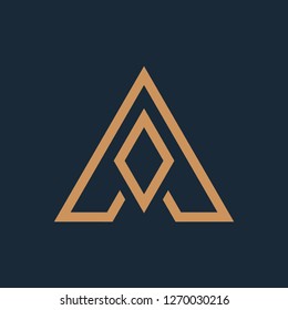 Letter A logo / thin line elegant letter A logo. A logo design inspiration