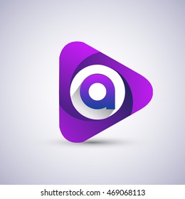 A letter logo in the triangle shape, font icon, Vector design template elements for your application or company identity.