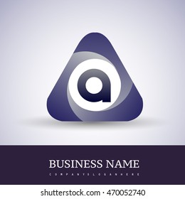 A letter logo in the triangle shape, font icon, Vector design template elements for your application or company identity.