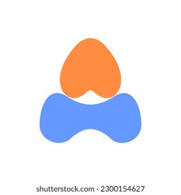 Letter a logo, typography world technology, vector template 