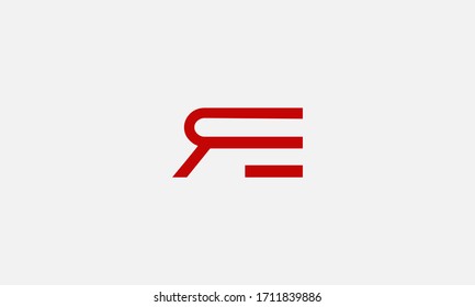 RE letter logo. Unique attractive creative modern initial RE or ER initial based letter icon logo