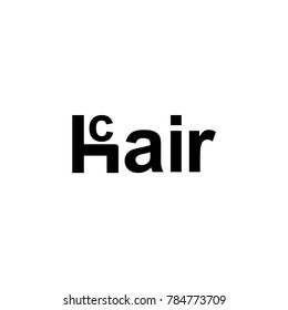letter logo, unique and creative chair design, the letter "C" above "h" like a seat