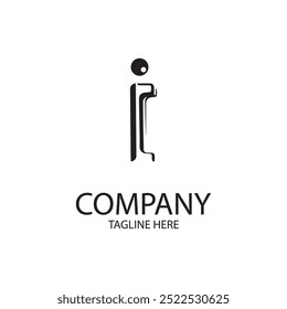 letra i logotipo é único e simples