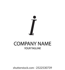 letter i logo is unique and simple