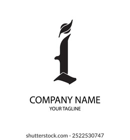 letter i logo is unique and simple