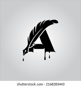 Ein Brieflogo. Ein Design für Großbuchstaben. Ein Letter-Logo auf weißem Hintergrund. Das ist das Logo eines schwarzen Briefes. Verwenden Sie das stylische Modelogo. Dekoratives Design.