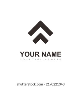 letter A logo with an upward direction