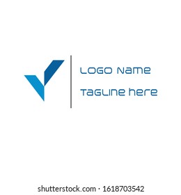 letter logo v. can be used as a symbol of the company