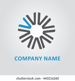 Letter A logo, Letter V logo design template elements