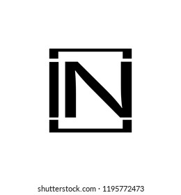 IN Letter Logo Vector