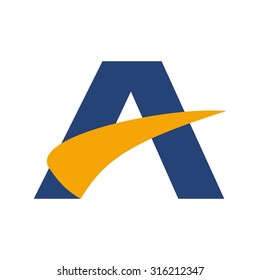 letter A logo vector.