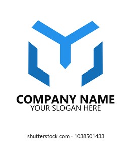 Letter logo vector, abstract logo design on white background, Abstract graphic icon, logo design template, symbol for company.