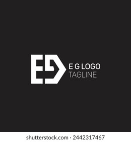 Buchstaben EG Logo Vektor Alphabet Logo Vorlage