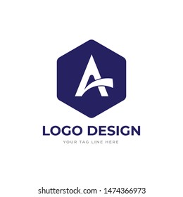 A letter logo vector for apps, icon and multiple use 