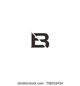 LETTER LOGO VECTOR B SLASH