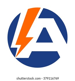 letter logo vector. bolt logo vector. thunder icon.