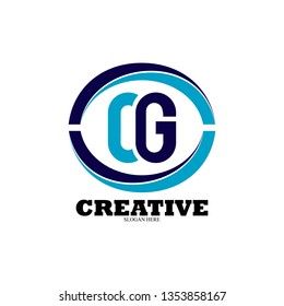letter logo vector CG template