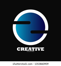 letter logo vector circle speed template