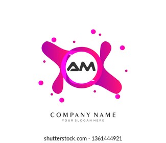 Letter AM logo vector concept design - Vector