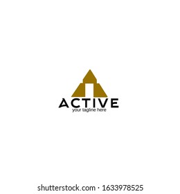 letter a logo vector, desig ilustration, logotype, symbol