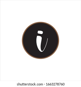 letter i logo vector design