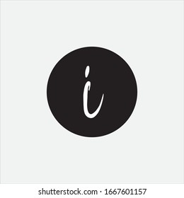 letter i logo vector design