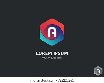 letter a logo vector design. geometric symbol icon design template.