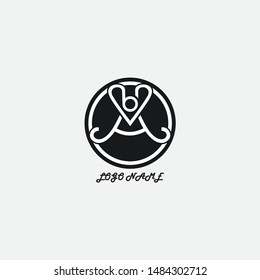 Letter A logo vector design illustration. Circle simple image and picture