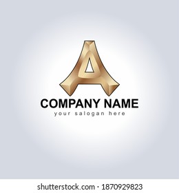 Letter A Logo Vector Design Illustration for your Business Identity template. Creative Company Name with slogan brand logo. Unique Letter A Logo Icon for monogram . Beautiful Company Logo Idea.