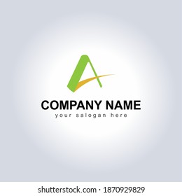 Letter A Logo Vector Design Illustration for your Business Identity template. Creative Company Name with slogan brand logo. Unique Letter A Logo Icon for monogram . Beautiful Company Logo Idea.