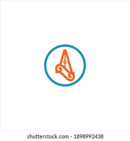 A letter logo vector design on white color background. a icon