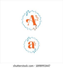 A letter logo vector design on white color background. a icon