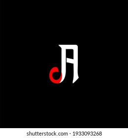 A letter logo vector design on black color background. a alphabet