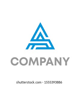 letter AS logo vector design template