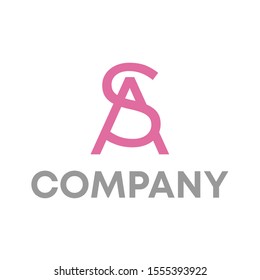letter AS logo vector design template