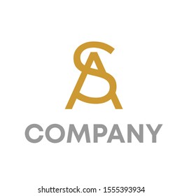 letter AS logo vector design template